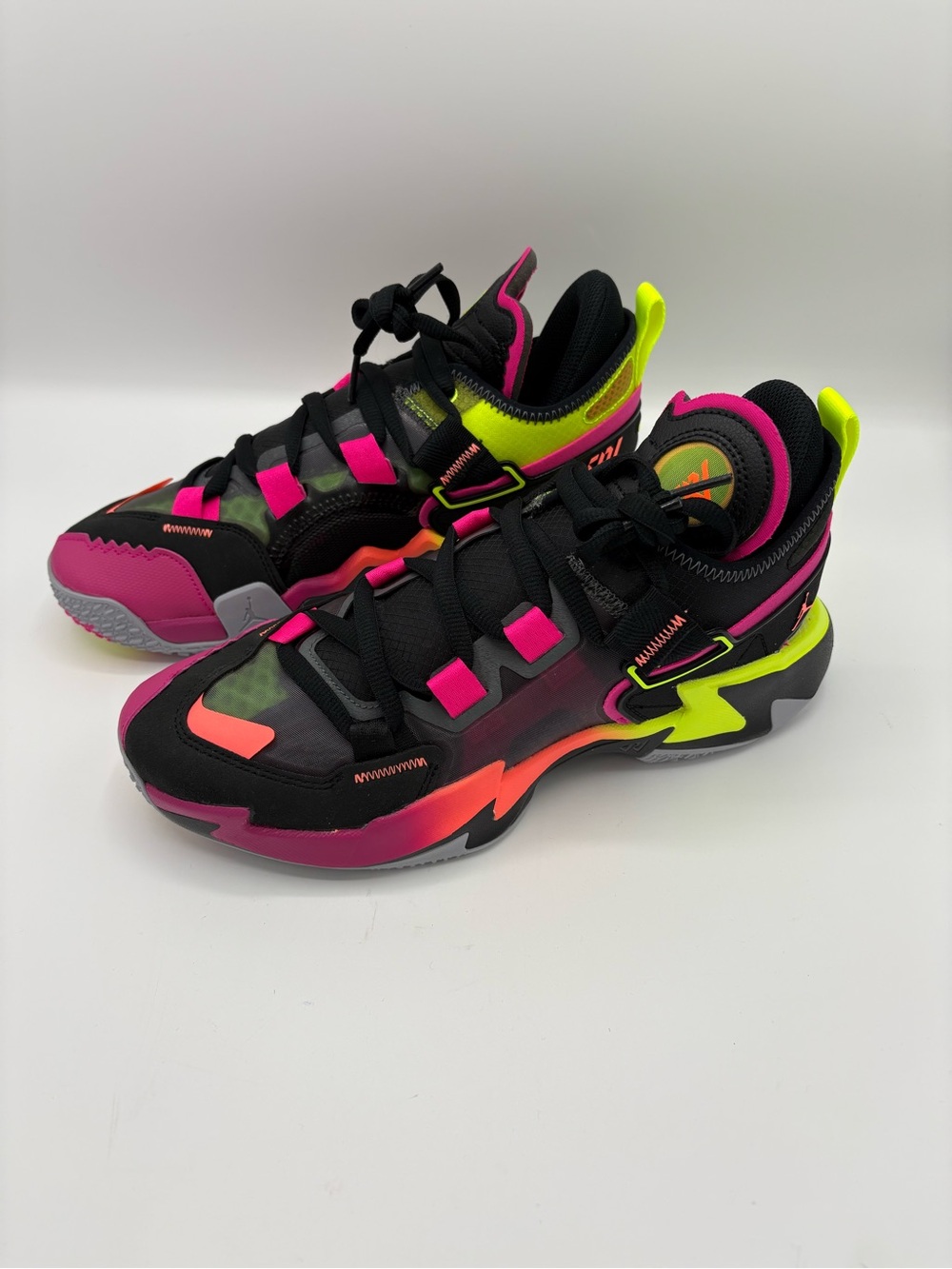 Nike Air Jordan Why Not Zer0.5 GS 7Y Black Bright Mango Pink Volt NIB